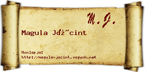 Magula Jácint névjegykártya